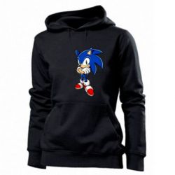 Женское худи Sonic with smile - PrintSalon