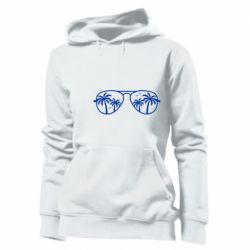 Женское худи Sunglasses And Palm Trees - PrintSalon
