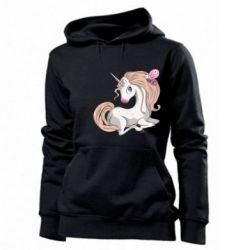 Женское худи Unicorn with bow tie - PrintSalon