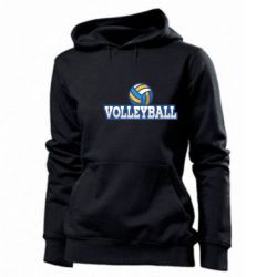Женское худи Volleyball text and ball - PrintSalon