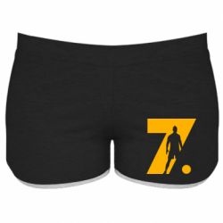 Женские шорты Cristiano Ronaldo Silhouette Art - PrintSalon