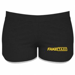 Женские шорты Fake taxi logo 2 - PrintSalon