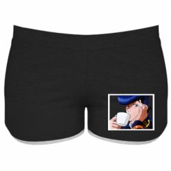 Женские шорты Higashikata Josuke drinking tea - PrintSalon