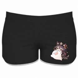 Женские шорты Hu Tao cat - PrintSalon