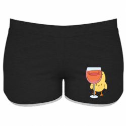 Женские шорты Качка і келих вина - PrintSalon
