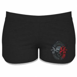 Женские шорты Moto skull - PrintSalon