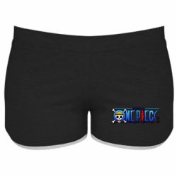 Женские шорты One Piece Logo Skull - PrintSalon