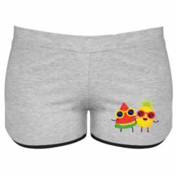 Женские шорты Pineapple with watermelon - PrintSalon