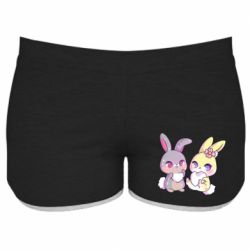 Женские шорты Rabbits In Love - PrintSalon