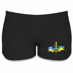 Женские шорты Украина трезубец - PrintSalon