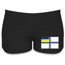 Женские шорты Военно-морской флаг ВСУ - PrintSalon