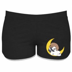 Женские шорты We bare bears sleep - PrintSalon