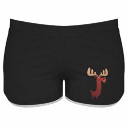 Женские шорты Забавный олень - PrintSalon