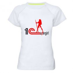 Женская футболка для спорта 1Cupergirl - PrintSalon