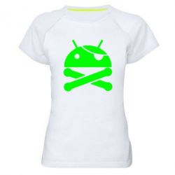 Женская футболка для спорта Android Pirate - PrintSalon