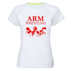 Жіноча футболка для спорту Arm Wrestling - PrintSalon