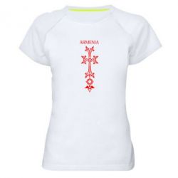 Женская футболка для спорта Armenia - PrintSalon