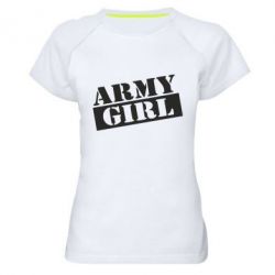 Женская футболка для спорта Army girl - PrintSalon