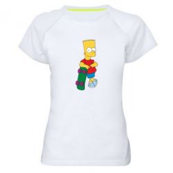 Женская футболка для спорта Bart Simpson - PrintSalon