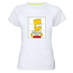 Женская футболка для спорта Барт в тюряге - PrintSalon