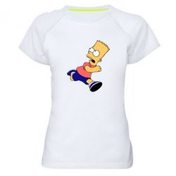 Женская футболка для спорта Беги, Барт, беги! - PrintSalon