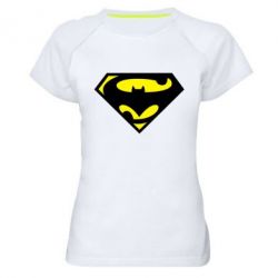 Женская футболка для спорта БэтСупермен - PrintSalon
