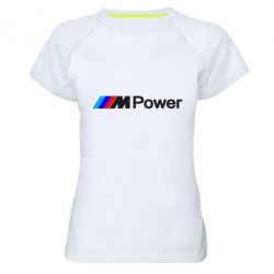 Женская футболка для спорта BMW M Power logo - PrintSalon