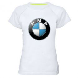 Женская футболка для спорта BMW Small Logo - PrintSalon