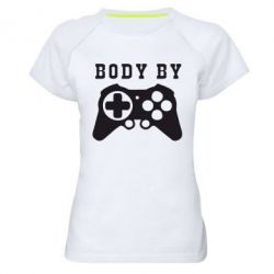 Женская футболка для спорта BODY BY - PrintSalon