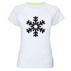 Жіноча футболка для спорту Велика сніжинка - PrintSalon
