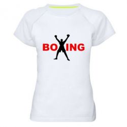 Женская футболка для спорта BoXing X - PrintSalon