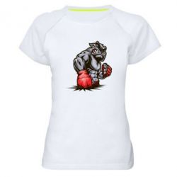 Женская футболка для спорта Bulldog MMA - PrintSalon