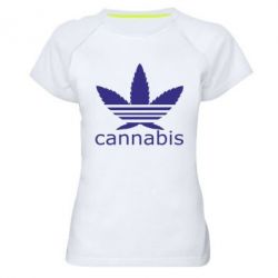 Жіноча футболка для спорту Cannabis - PrintSalon
