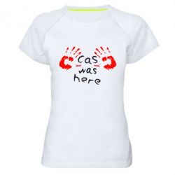 Жіноча футболка для спорту Cas was here - PrintSalon