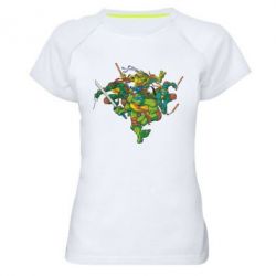 Жіноча футболка для спорту Черепашки-ніндзя - PrintSalon