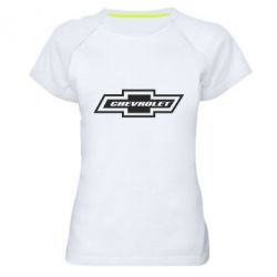 Женская футболка для спорта Chevrolet Log - PrintSalon