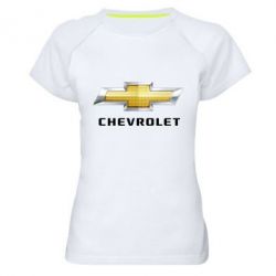 Женская футболка для спорта Chevrolet Logo - PrintSalon