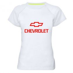 Женская футболка для спорта Chevrolet Small - PrintSalon
