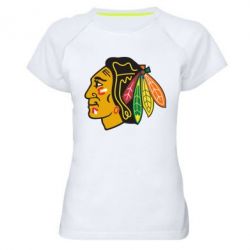 Женская футболка для спорта Chicago Black Hawks - PrintSalon