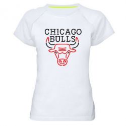 Женская футболка для спорта Chicago Bulls Logo - PrintSalon