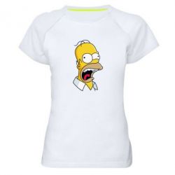 Женская футболка для спорта Crazy Homer! - PrintSalon