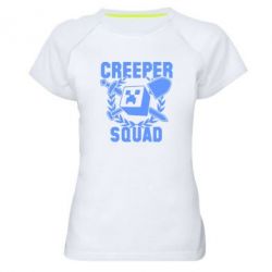 Женская футболка для спорта Creeper Squad - PrintSalon