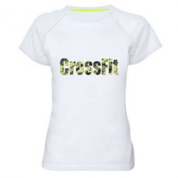 Женская футболка для спорта CrossFit камуфляж - PrintSalon