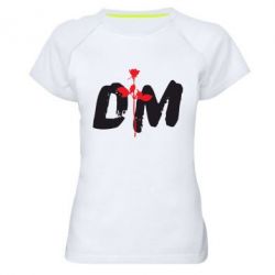 Женская футболка для спорта depeche mode logo - PrintSalon
