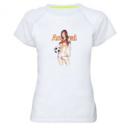 Женская футболка для спорта Девушка Арсенал - PrintSalon