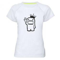 Женская футболка для спорта Домо Кун с короной - PrintSalon