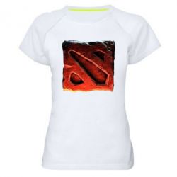 Женская футболка для спорта Dota 2 3d Logo - PrintSalon