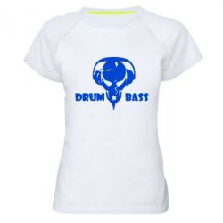 Женская футболка для спорта Drumm Bass - PrintSalon
