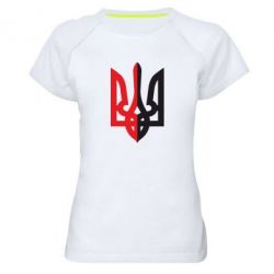 Женская футболка для спорта Двокольоровий герб України - PrintSalon