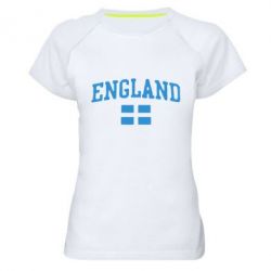 Женская футболка для спорта England - PrintSalon